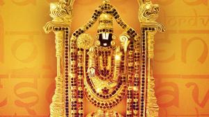 Lord Venkateswara On Gold Patterns