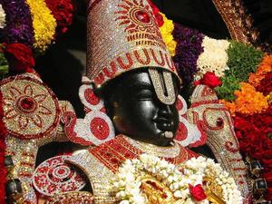 Lord Venkateswara Side View Close-up