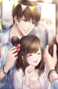 Love Conquers All anime couple wallpaper