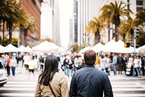 Love Cute Couple On the Crosswalk love cute couple wallpaper