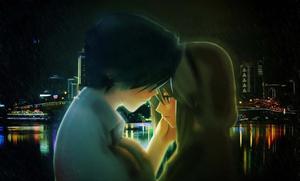 Love is infinite and beautiful, just like this Anime couple. anime love wallpaper