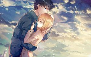 Love knows no boundaries. anime couple wallpaper