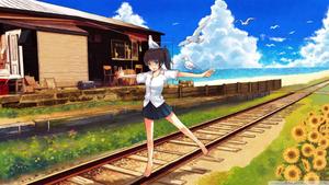 Lovely Girl Anime Scenery anime scenery wallpaper