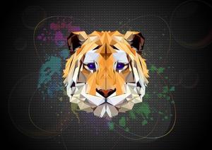 Low Poly Tiger Artwork tiger wallpaper