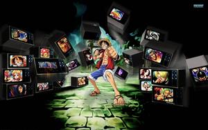 Luffy Vintage Monitor luffy wallpaper