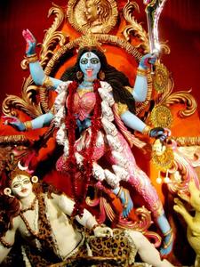 Maa Kali Blue Statue White Shiva Statue maa kali wallpaper