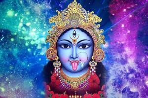 Maa Kali Galaxy Aesthetic Painting maa kali wallpaper