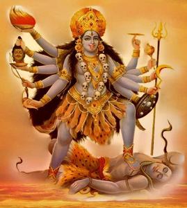 Maa Kali On Shiva Gold Aesthetic maa kali wallpaper