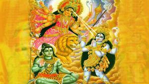 Maa Kali Orange Aesthetic With Gods maa kali wallpaper