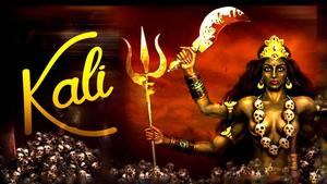 Maa Kali Red Aesthetic With Bloody Blade maa kali wallpaper