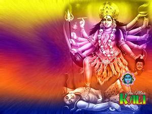 Maa Kali Shiva Colorful Aesthetic maa kali wallpaper