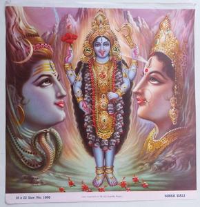 Maa Kali With Indian Gods Beside Her maa kali wallpaper