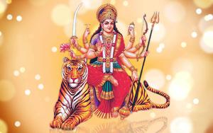 Maa Sherawali Goddess Beige Aesthetic maa sherawali wallpaper