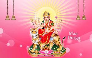 Maa Sherawali Hindu Goddess Pink Aesthetic maa sherawali wallpaper