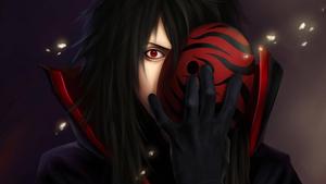 Madara Uchiha and his fearsome Sharingan sharingan wallpaper