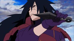 Madara Uchiha wielding a kunai madara wallpaper