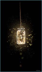 Magical starry night sky view cute dark wallpaper