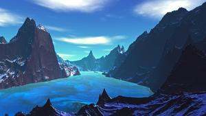 Magnificent Blue Lake 8k wallpaper