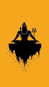 Mahadev Black And Yellow HD Wallpaper