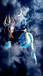 Mahadev Full HD Blue Body Wallpaper