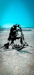 Mahadev Full HD Icon In Sand Wallpaper