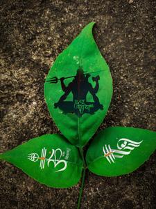Mahadev Full HD Leaf Art Wallpaper