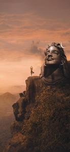 Mahadev Full HD Mountain Sculpture Wallpaper