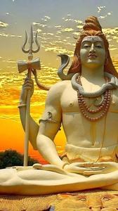 Mahadev Full HD Sculpture Torch Wallpaper