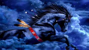 Majestic horse running through the scenic countryside horse wallpaper