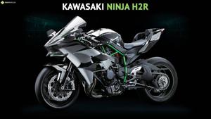 Majestic Silver Kawasaki Ninja H2R in Action kawasaki h2r wallpaper