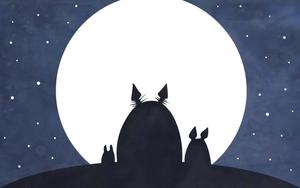 Majestic Totoro in the Japanese countryside totoro wallpaper