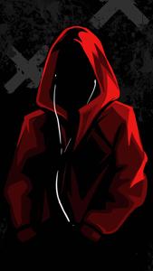 Man Sporting Red Hoodie with 8K Phone 8k phone wallpaper