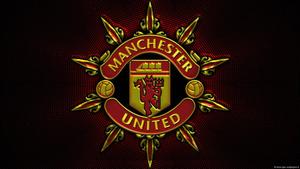 Manchester United Logo With Spear manchester united wallpaper