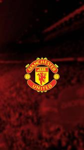 Manchester United Logo With Stadium manchester united wallpaper