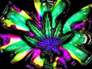 Marijuana Arising trippy wallpaper