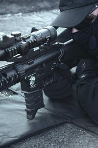 Masked Man With Gun gun wallpaper