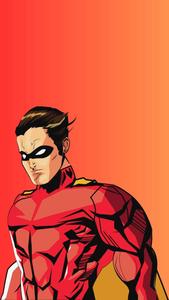 Masked Superhero In Red Background superhero wallpaper