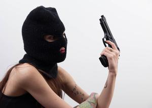Masked Woman With A Gun gun wallpaper