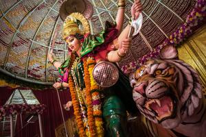 Mata Rani Beautiful Pandal mata rani wallpaper