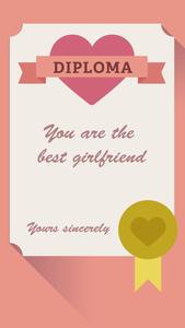 Matching Best Girlfriend Diploma matching wallpaper