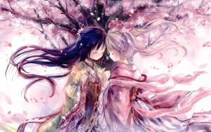 Matching BFF Anime Spring Kimono matching bff wallpaper