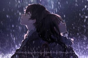 Matching Couple Pfp Under Rain matching couple pfp wallpaper