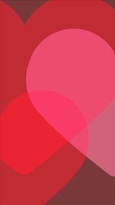Matching Left Pink Heart matching wallpaper