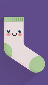Matching Smiling Sock matching wallpaper