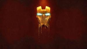 Melting Iron Man's Mask Wallpaper
