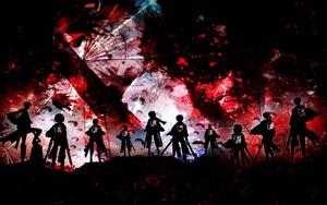 Members of the Survey Corps bravely Rise Up to Attack On Titan attack on titan wallpaper