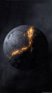 Men Phone Dark Planet Fractured men phone wallpaper
