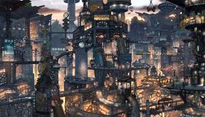 Merging Dimensions: A Cyberpunk City Evolution cyberpunk wallpaper