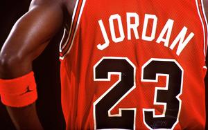 Michael Jordan in His Classic Bull's Jersey michael jordan wallpaper