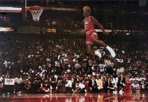 Michael Jordan reaches epic heights with a flying slam dunk michael jordan wallpaper